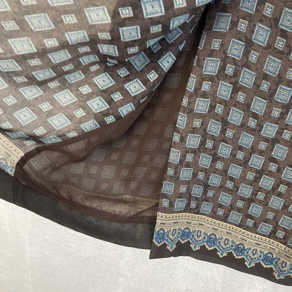 Lane Bryant Boho Maxi Wrap Skirt Womens Plus Size 24 Flowy Lightweight Brown - Picture 7 of 14